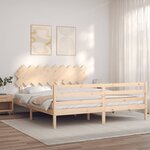 vidaXL Cadre de lit sans matelas bois massif