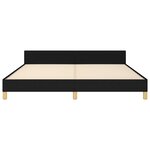 vidaXL Cadre de lit sans matelas noir 160x200 cm tissu