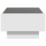 vidaXL Table basse avec LED blanc 70x50x30 cm bois d'ingénierie