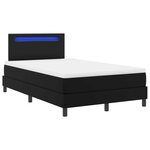 vidaXL Lit à ressorts avec matelas Noir 120 x 190 cm Simili cuir
