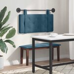 vidaXL Tête de lit suspendue Avec lumière LED Bleu Velours