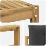 vidaXL Ensemble de canapés d'extérieur 9 Pièces Blanc et anthracite