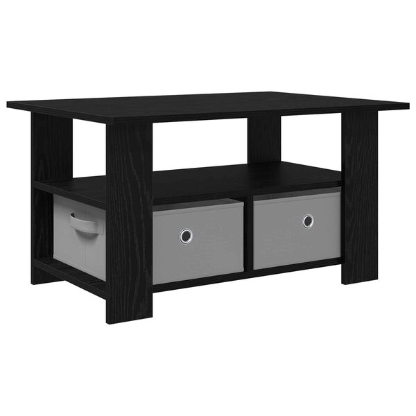 vidaXL Table basse Chêne noir 77 x 55 x 42 cm Bois d'ingénierie