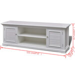 vidaXL Meuble TV Blanc Bois