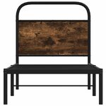 vidaXL Cadre de lit sans matelas chêne fumé 75x190cm bois d'ingénierie