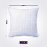 Oreiller médium 60 x 60 cm protection anti punaise  anti acarien - 550 g - Blanc