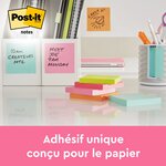 Notes repositionnables couleurs poptimistic post-it 76 x 76 mm - bloc de 100 feuilles - lot de 12