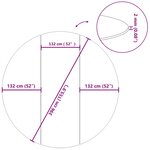 vidaXL Bâche de piscine gris clair Ø396 cm géotextile polyester