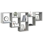 vidaXL Étagère murale gris béton 159x18x66 cm bois d'ingénierie