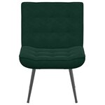 vidaXL Chaise de relaxation vert foncé 64x74x84 cm velours
