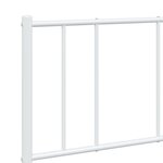 vidaXL Cadre de lit métal avec tête de lit/pied de lit blanc 140x190cm