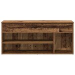 vidaXL Banc à chaussures vieux bois 102x30 5x45 cm bois d'ingénierie