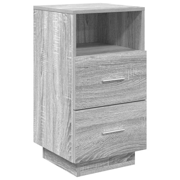 vidaXL Tables de chevet 2 Pièces avec 2 tiroirs sonoma gris 36x36x68 cm