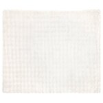 vidaXL Couverture en Fourrure de Lapin Synthétique Blanc 220 x 240 cm