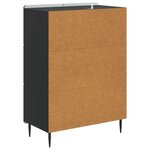 vidaXL Buffet avec tiroir Noir 66 x 34 5 x 91 5 cm Bois d'ingénierie