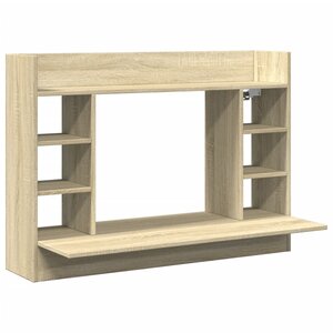 vidaXL Bureau mural chêne sonoma 105x48x75 cm bois d'ingénierie