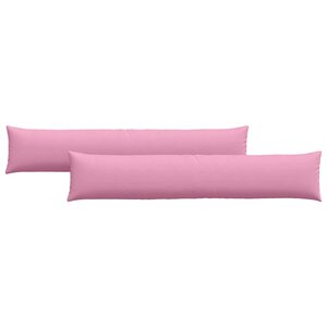 vidaXL Coussins de canapé 2 Pièces Rose 200 x 40 cm tissu