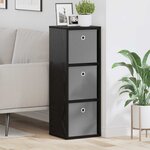 vidaXL Buffet avec tiroir Chêne noir 30 5 x 27 x 84 5 cm