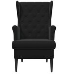 vidaXL Fauteuil Noir Velours