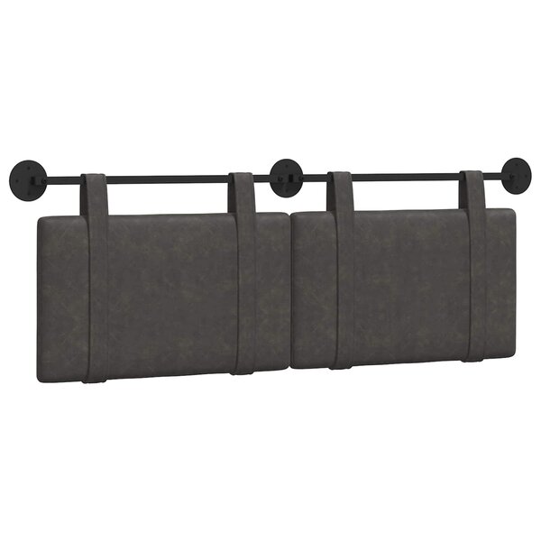 vidaXL Tête de lit suspendue Noir PU antique