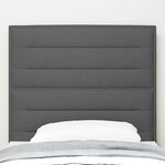 vidaXL Tête de lit LED avec des lumières à LED Gris foncé 100 cm tissu