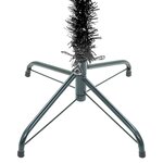 Vidaxl arbre de noël mince avec led noir 210 cm