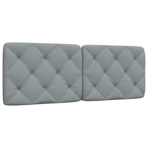 vidaXL Coussin de tête de lit gris clair 140 cm tissu