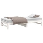 vidaXL Lit coulissant sans matelas blanc 2x(80x200)cm