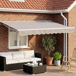 vidaXL Cadre de store électrique avec LED Blanc 2 5 x 2 m Aluminium