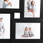 vidaXL Collage de cadres photo pour photo de 4x (10x15 cm) Noir MDF