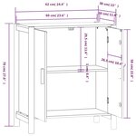vidaXL Buffet Blanc 62x38x70 cm Bois d'ingénierie