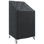 vidaXL Housse de chaise de jardin Noir 70 x 70 x 85 / 125 cm Tissu 420D