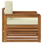 vidaXL Canapé d’extérieur Bois d'acacia massif et polyester