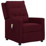 vidaXL Fauteuil de massage Violet Tissu