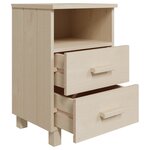 vidaXL Tables de chevet HAMAR 2 Pièces Marron miel 40x35x62cm Bois massif