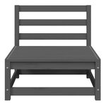 vidaXL Salon de jardin 2 Pièces gris bois de pin massif