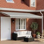 vidaXL Auvent rétractable électrique Anthracite et blanc 4 × 3 5 m