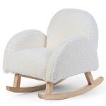 Childhome chaise à bascule pour enfants peluche blanc cassé