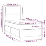 vidaXL Sommier à lattes de lit avec matelas Noir 90x190 cm Tissu