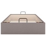 vidaXL Cadre de lit ottoman sans matelas taupe 80x200 cm tissu