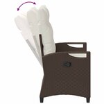 vidaXL Banc de jardin avec oreiller Marron et Crème 105 x 60 x 112 cm