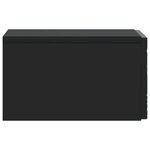 vidaXL Table d'appoint murale Noir 34 5 x 33 x 20 cm Bois d'ingénierie