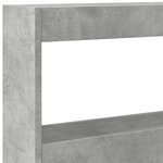vidaXL Armoire tête de lit avec LED gris béton 200x17x102 cm