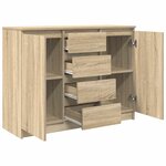 vidaXL Buffet avec tiroirs chêne sonoma 100 5x35x76 cm bois ingénierie