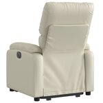 vidaXL Fauteuil inclinable Crème Similicuir