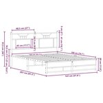vidaXL Cadre de lit sans matelas chêne marron 140x200 cm