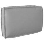 vidaXL Set de coussins de palette 2 Pièces Gris Tissu Oxford