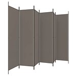 vidaXL Cloison de séparation 6 panneaux Anthracite 300x200 cm Tissu