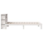 vidaXL Lit bibliothèque sans matelas blanc 75x190cm bois de pin massif