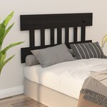 vidaXL Tête de lit Noir 143 5x3x81 cm Bois massif de pin
